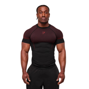 T-shirt de Compression ONIX V6 – Noir/Bordeaux