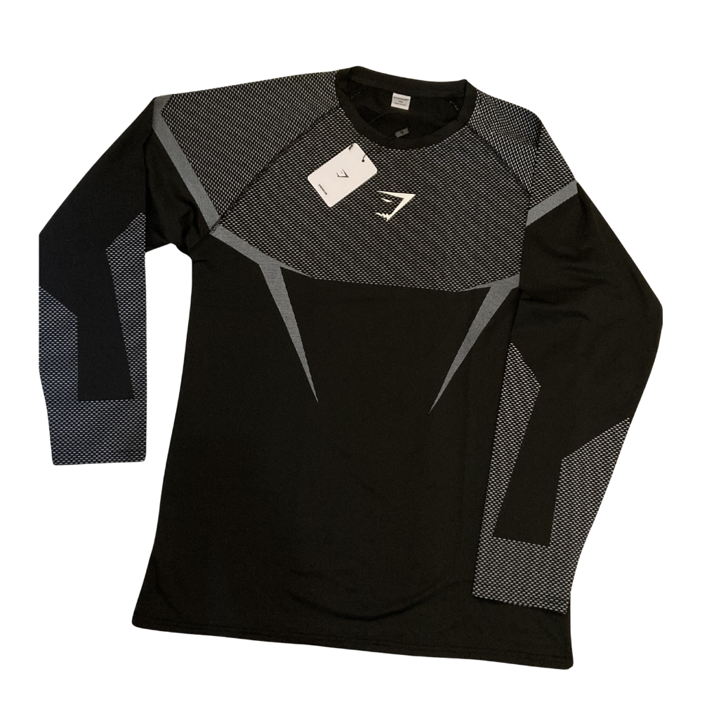 T-shirt de Compression manche longue ONIX V6 – Noir/Gris – Image 3