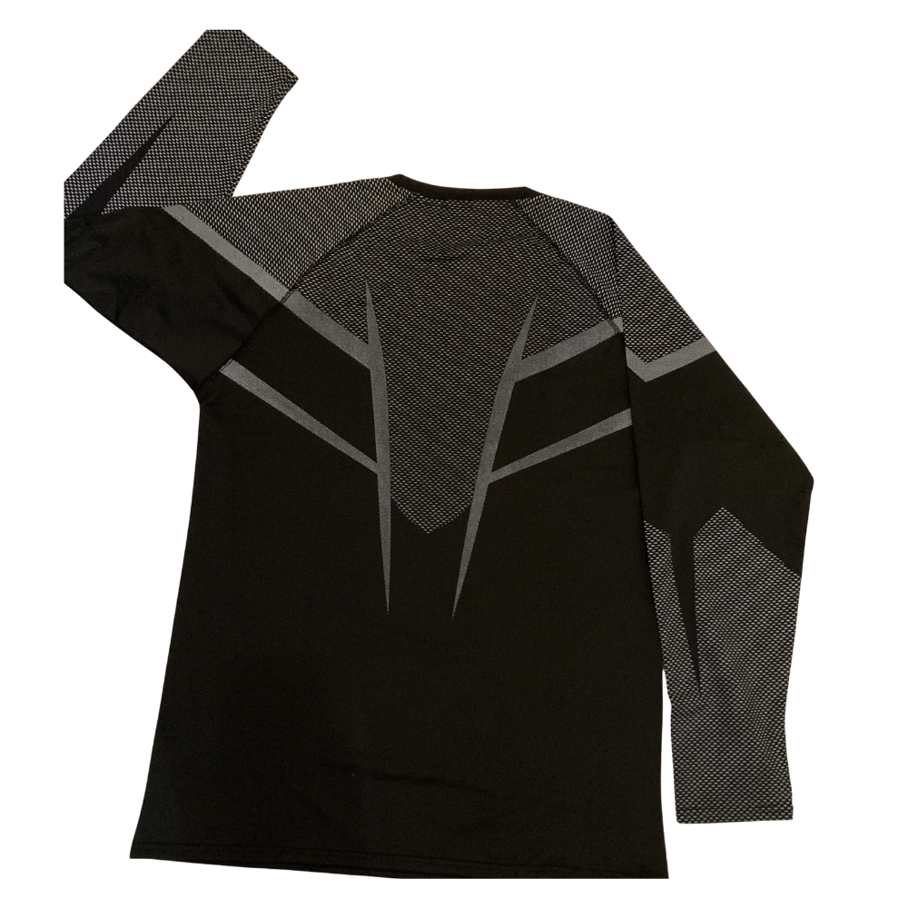 T-shirt de Compression manche longue ONIX V6 – Noir/Gris – Image 4