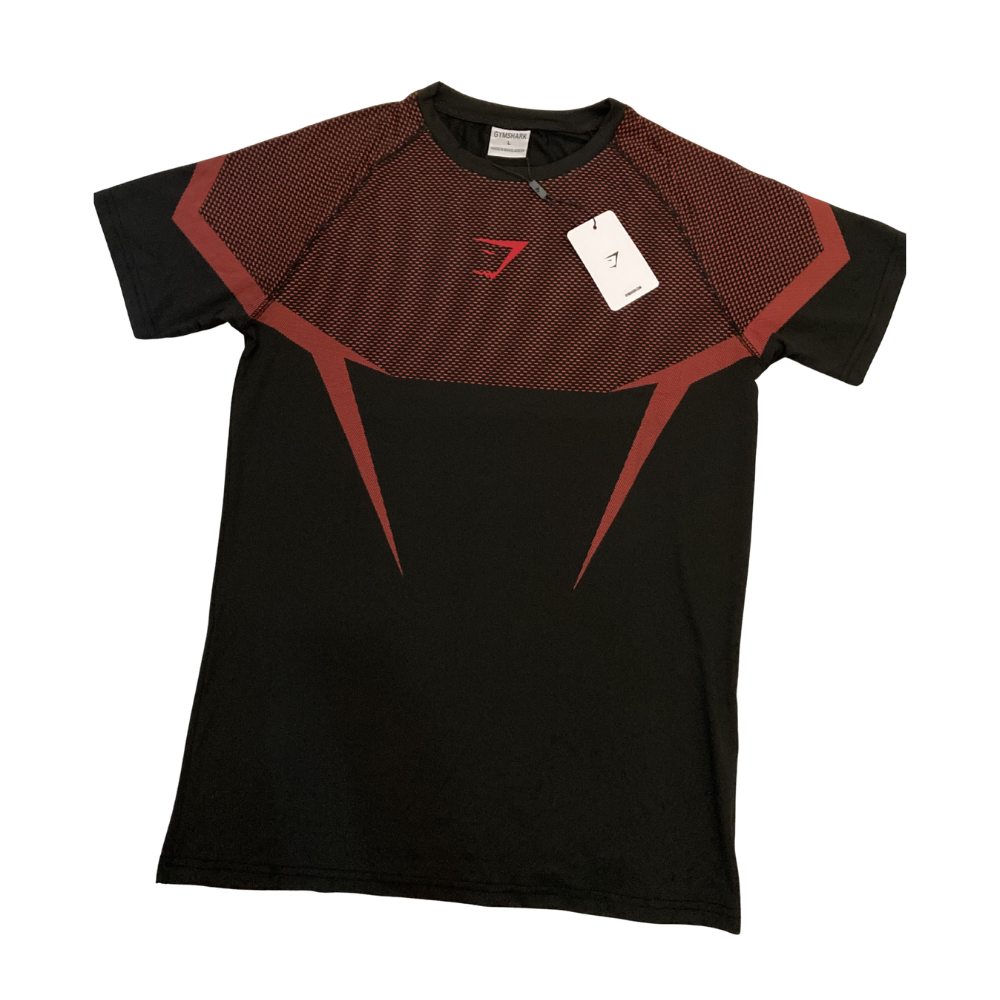 T-shirt de Compression ONIX V6 – Noir/Bordeaux – Image 2