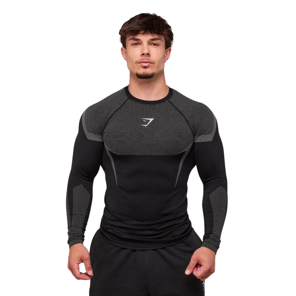 T-shirt de Compression manche longue ONIX V6 – Noir/Gris
