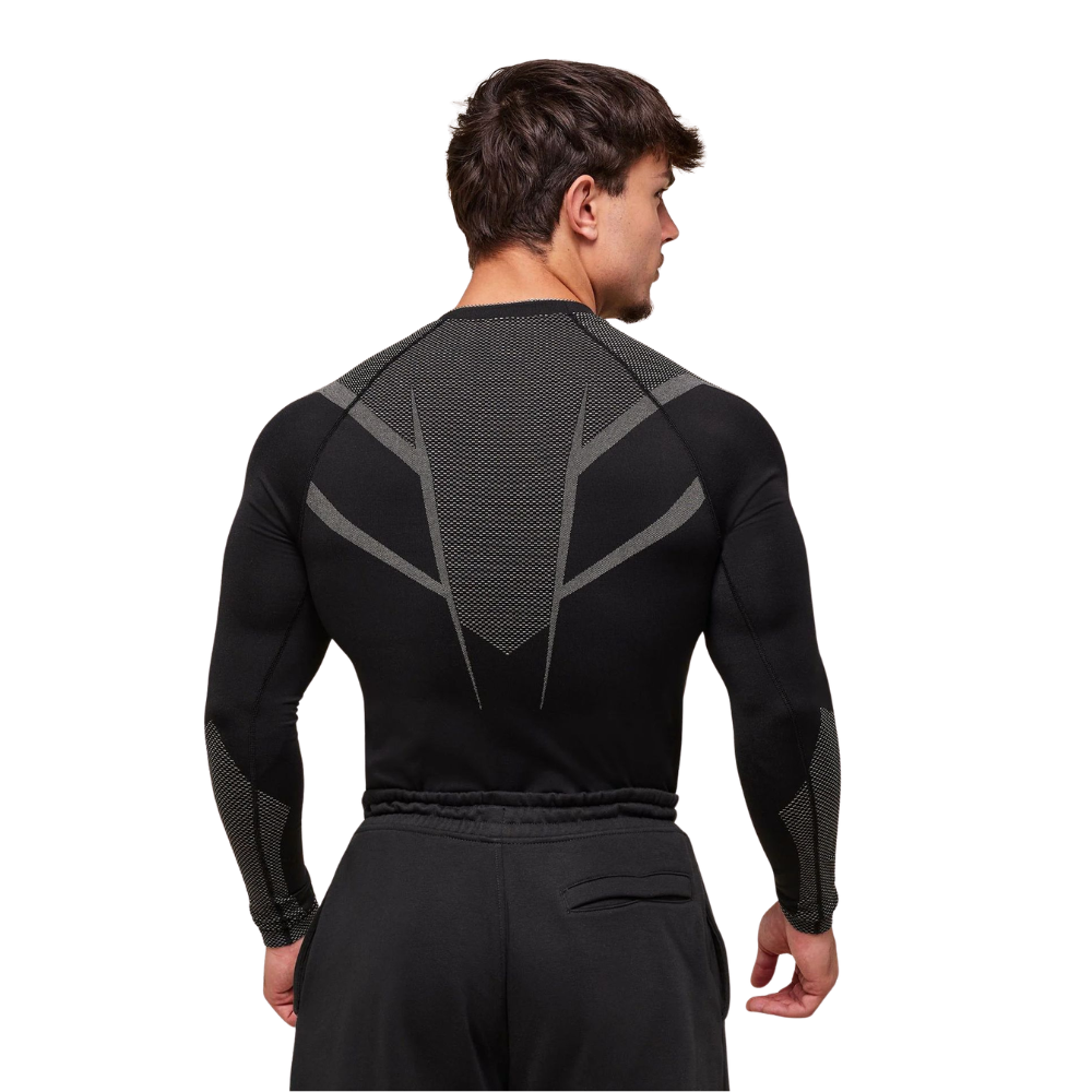 T-shirt de Compression manche longue ONIX V6 – Noir/Gris – Image 2