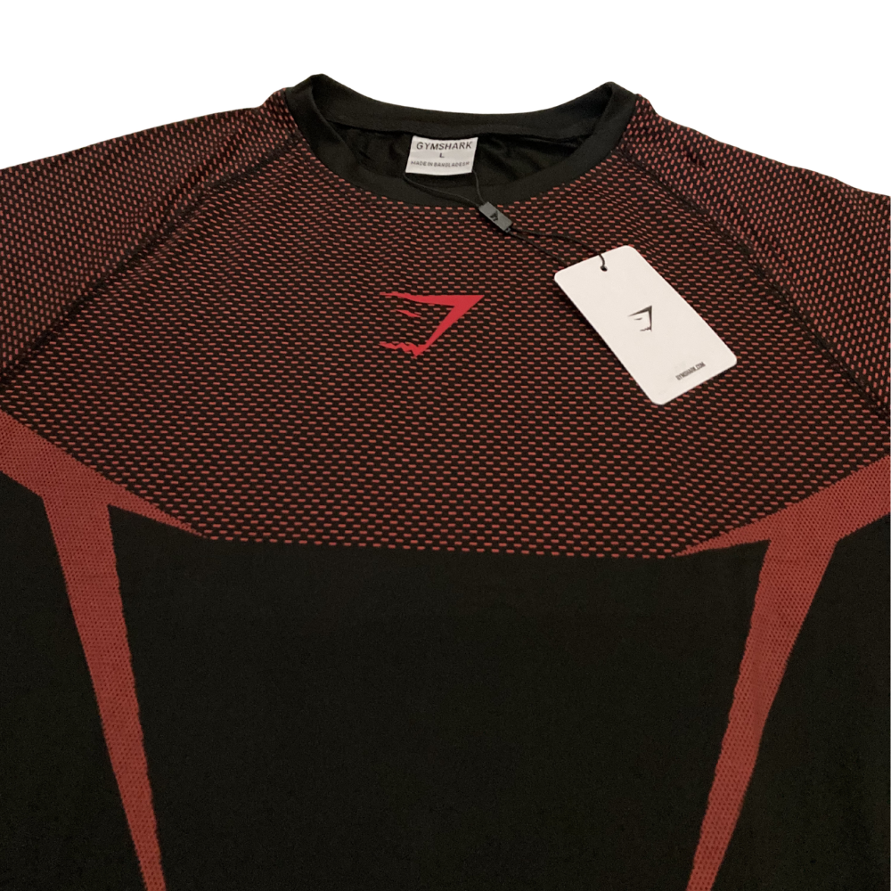 T-shirt de Compression ONIX V6 – Noir/Bordeaux – Image 3