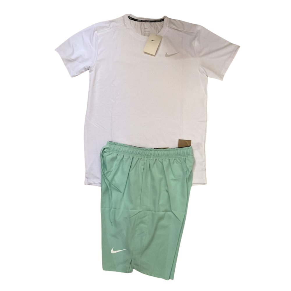 AEROFIT – Ensemble Sport Homme Blanc Vert – Image 3